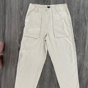 Cream women’s cargo pants